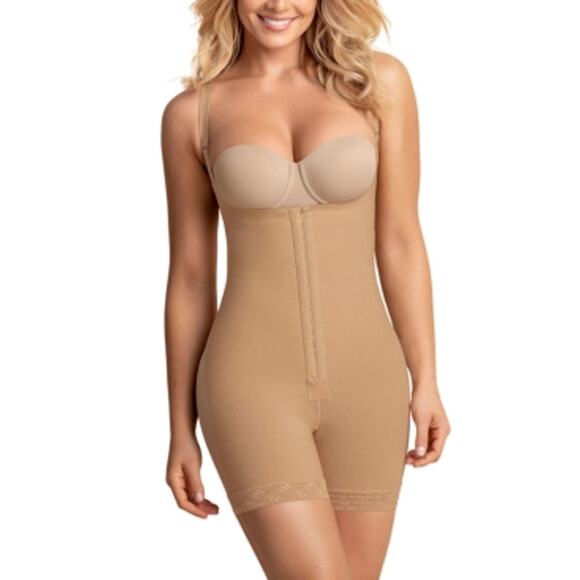 Leonisa Firm Compression BoyShorts Body Shaper with Butt Lifter - Beige Small - Picture 1 of 12